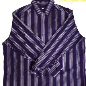 Claiborne Long Sleeve Dress Shirt Purple Men's Size 2XLT